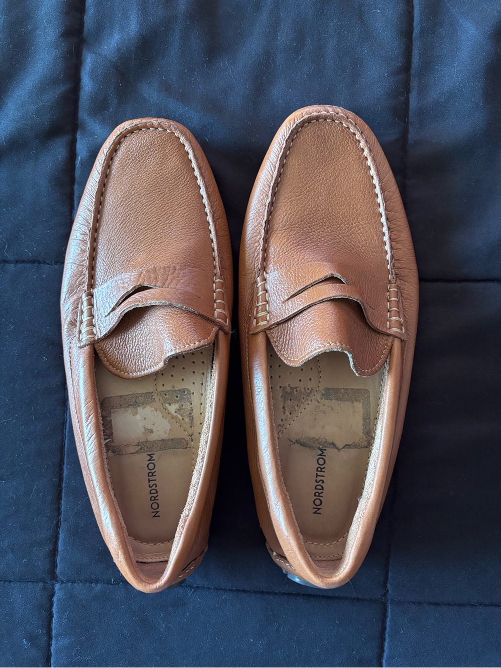 Nordstrom Men’s Brown Leather Driving Loafers Size 9M